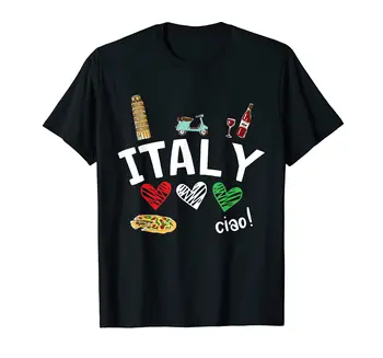 100% Pamut Szerelem Olaszország, meg Minden olasz Kultúra-Ajándék, Póló, Póló FÉRFI NŐI UNISEX póló Méret S-6XL