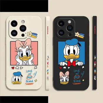 Anime Daisy Donald Kacsa Telefon tok Apple iPhone 14 13 12 11 Pro XS Max Mini X XR SE 7 8 6 15 Plus Színes Folyadék Esetében Érdekesség